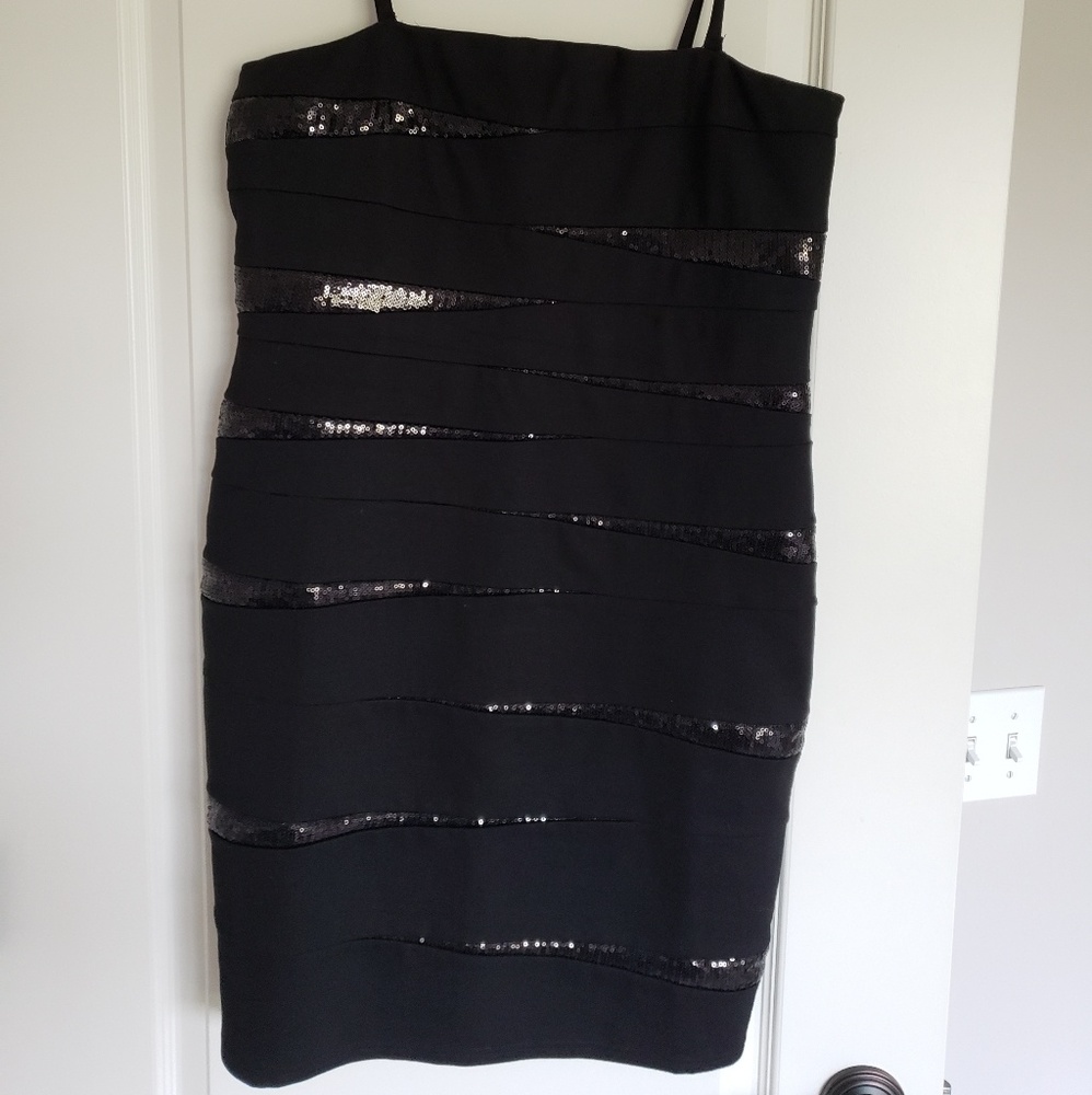 Never worn! LBD-little black dress, with sequins